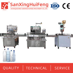 Low-cost small-capacity linear beverage filling machine production line